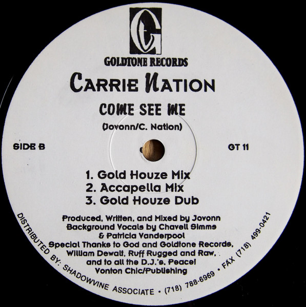 Carrie Nation - Come See Me | Goldtone Records (GT 11) - 2