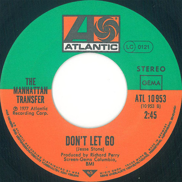 The Manhattan Transfer - Gloria / Don't Let Go | Atlantic (ATL 10 953) - 4