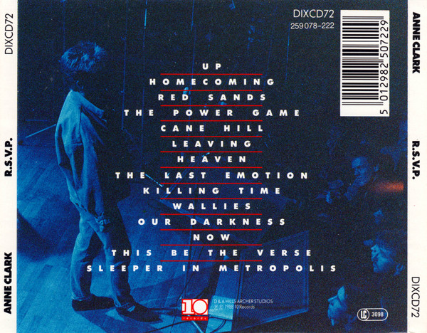 Anne Clark - R.S.V.P. | 10 Records (DIXCD72) - 2 Anne Clark - R.S.V.P. | 10 Records (DIXCD72) - 2
