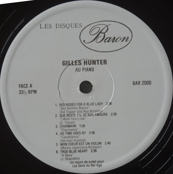 Gilles Hunter - Au Piano | Disques Baron (BAR-2000) - 3