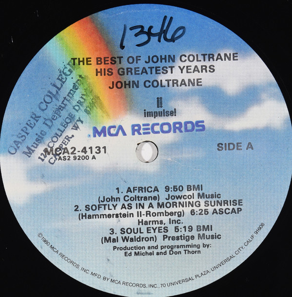 John Coltrane - The Best Of John Coltrane - His Greatest Years | MCA Records (MCA2-4131) - 3