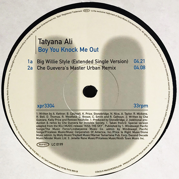 Tatyana Ali Featuring Will Smith - Boy You Knock Me Out | Epic (XPR 3304) - 3 Tatyana Ali Featuring Will Smith - Boy You Knock Me Out | Epic (XPR 3304) - 3