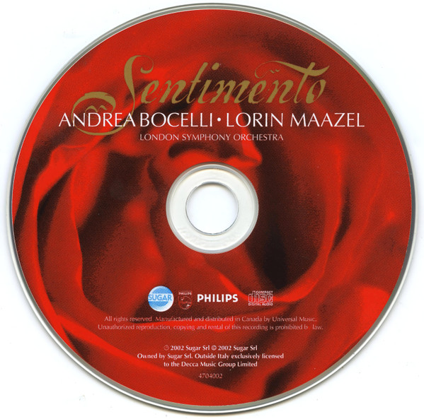 Andrea Bocelli - Sentimento | Philips (4704002) - 3