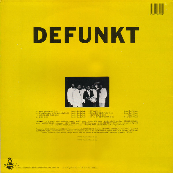 Defunkt - Defunkt | Hannibal Records (HNBL 1301) - 2