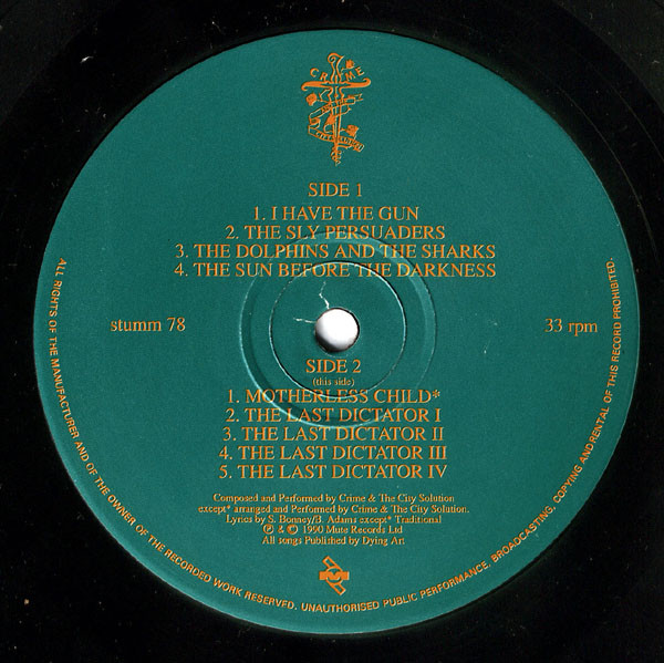 Crime & The City Solution - Paradise Discotheque | Mute (STUMM 78) - 4