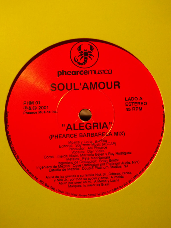 Soul 'Amour - Alegria | Phearce Musica (PHM 01) - 3