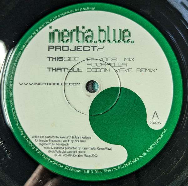 Inertia Blue - Project 2 | 2Q Records (2Q 021V) - 2 Inertia Blue - Project 2 | 2Q Records (2Q 021V) - 2
