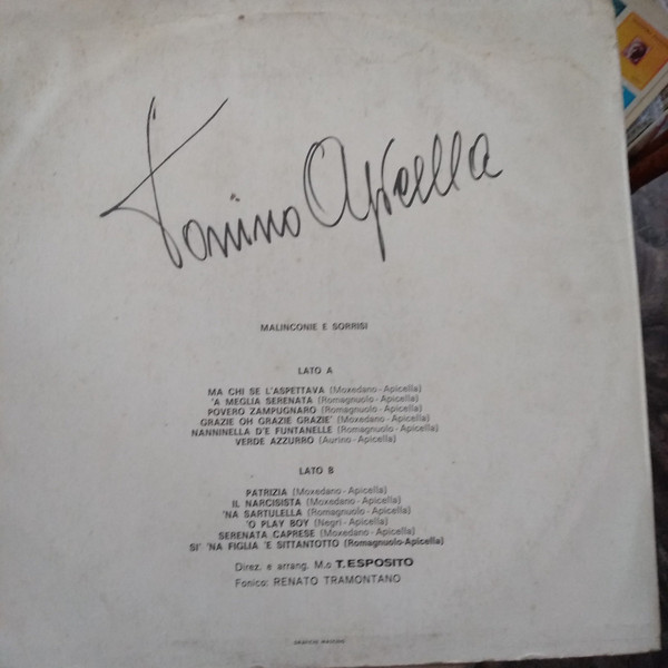 Tonino Apicella - Malinconie E Sorrisi Di Tonino Apicella - 4° Volume | Scugnizzo (LPSC 306) - 2