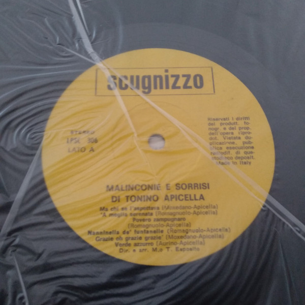 Tonino Apicella - Malinconie E Sorrisi Di Tonino Apicella - 4° Volume | Scugnizzo (LPSC 306) - 4