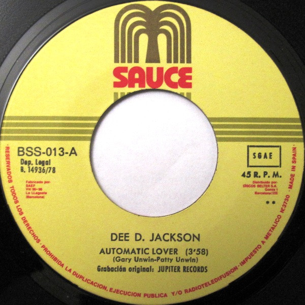 Dee D. Jackson - Automatic Lover | Sauce Internacional (BSS-013) - 3 Dee D. Jackson - Automatic Lover | Sauce Internacional (BSS-013) - 3