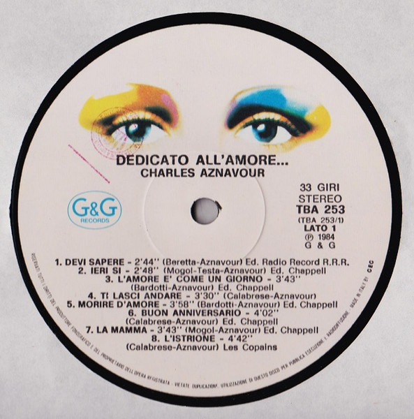 Charles Aznavour - Dedicato All'Amore... | G & G Records (TBA 253) - 3 Charles Aznavour - Dedicato All'Amore... | G & G Records (TBA 253) - 3