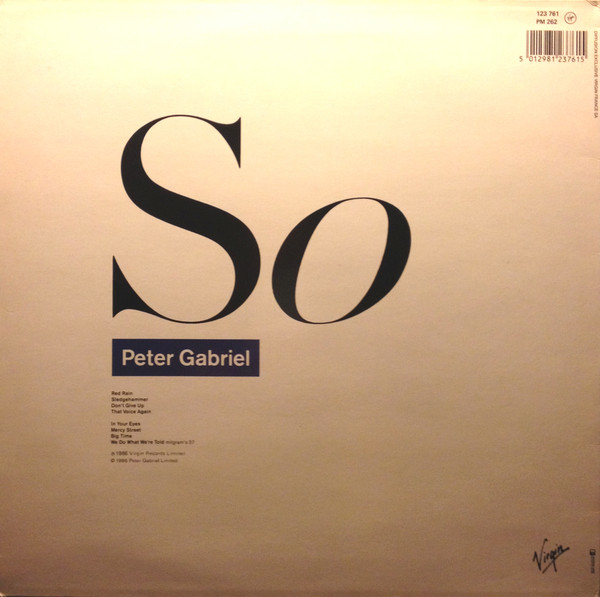 Peter Gabriel - So | Virgin (123 761) - 2