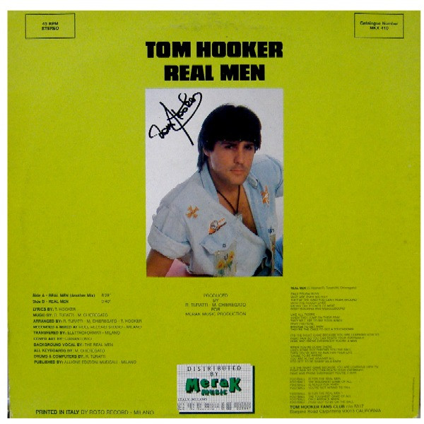 Tom Hooker - Real Men | Merak Music (MKX 410) - 2