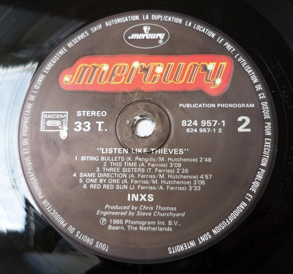 INXS - Listen Like Thieves | Mercury (824 957-1) - 4 INXS - Listen Like Thieves | Mercury (824 957-1) - 4