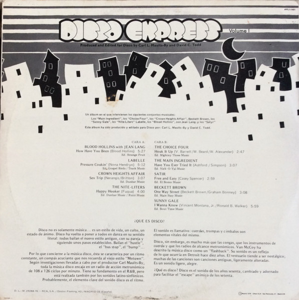 Various - Disco Express Vol. 1 - Vinilo | RCA (APL1-1401) - 2 Various - Disco Express Vol. 1 - Vinilo | RCA (APL1-1401) - 2
