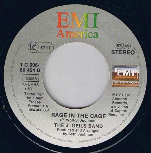 The J. Geils Band - Centerfold | EMI America (1C 006-86 454) - 4