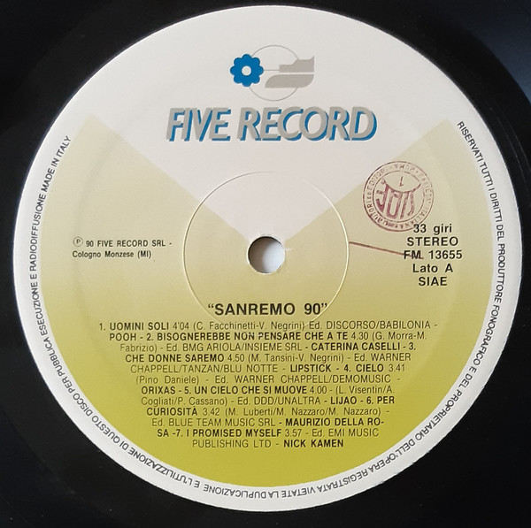 Various - Sanremo 90 | Five (FM 13655) - 2