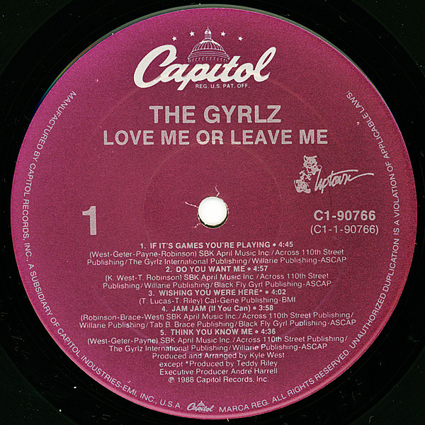 The Gyrlz - Love Me Or Leave Me | Capitol Records (C1-90766) - 3