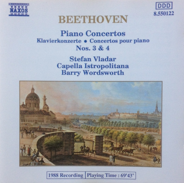 Ludwig van Beethoven - Stefan Vladar , Capella Istropolitana , Barry Wordsworth - Piano Concertos  Nos. 3 & 4 | Naxos (8.550122) - main