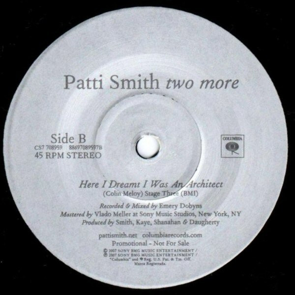 Patti Smith - Two More | Columbia (CS7 708959) - 4