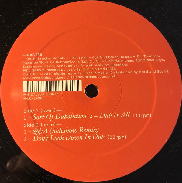 Sideshow - Fink Dubs EP | Aus Music (AUS1030) - 2
