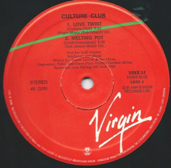 Culture Club - It's A Miracle / Miss Me Blind | Virgin (VINX 51) - 2 Culture Club - It's A Miracle / Miss Me Blind | Virgin (VINX 51) - 2
