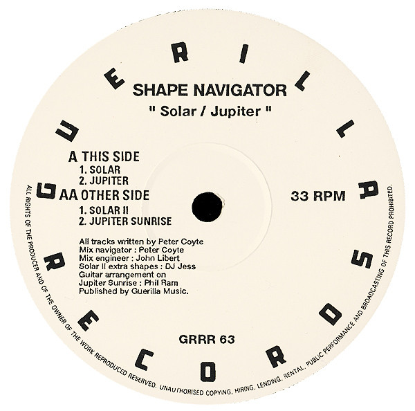 Shape Navigator - Solar / Jupiter | Guerilla (GRRR 63) - 2