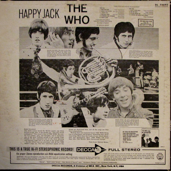 The Who - Happy Jack | Decca (DL 74892) - 2 The Who - Happy Jack | Decca (DL 74892) - 2
