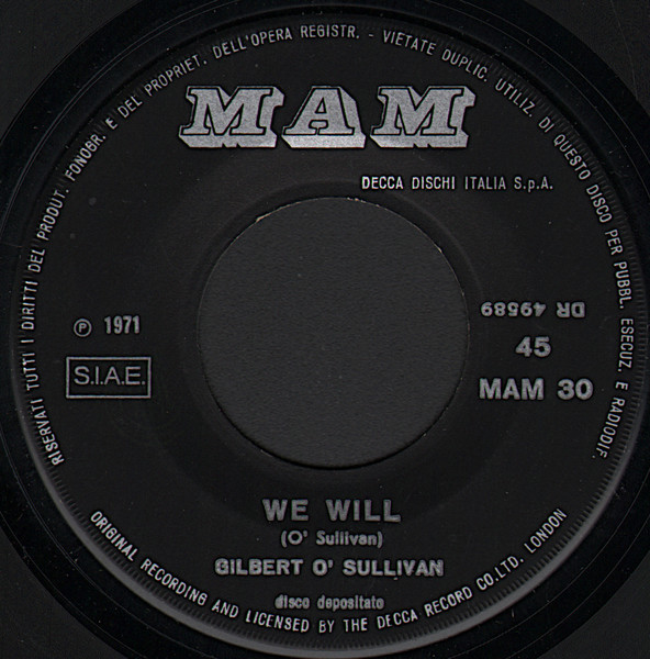 Gilbert O'Sullivan - We Will | MAM (MAM 30) - 3
