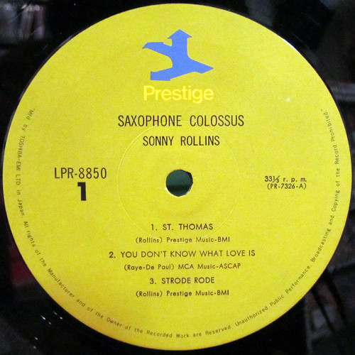 Sonny Rollins - Saxophone Colossus | Prestige (LPR-8850) - 2