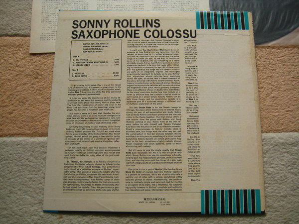 Sonny Rollins - Saxophone Colossus | Prestige (LPR-8850) - 3