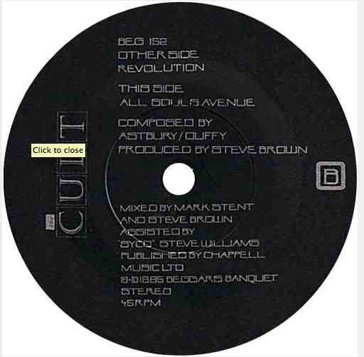 The Cult - Revolution | Beggars Banquet (BEG 152) - 4 The Cult - Revolution | Beggars Banquet (BEG 152) - 4