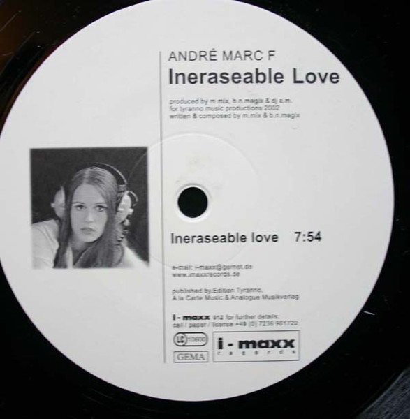 André Marc F - Find Your Spot /  Ineraseable Love | i-maxx Records (I-MAXX 012) - 4