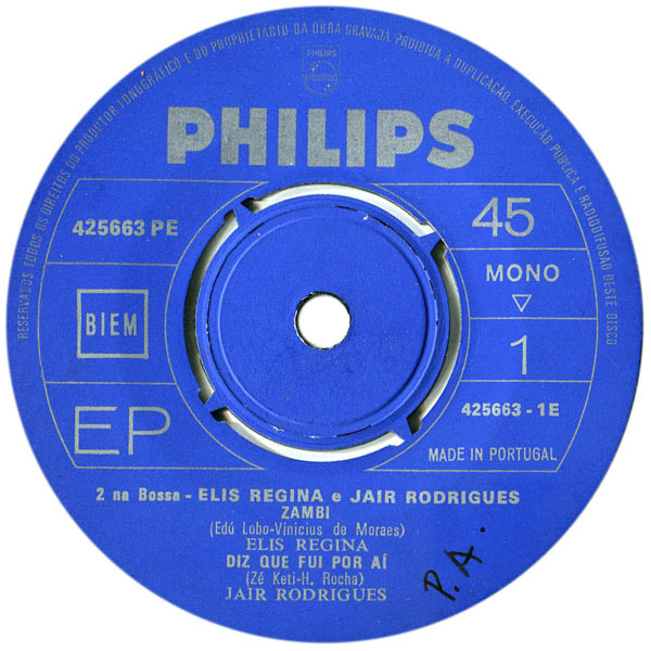 Elis Regina + Jair Rodrigues - = 2 Na Bossa | Philips (425.663 PE) - 3