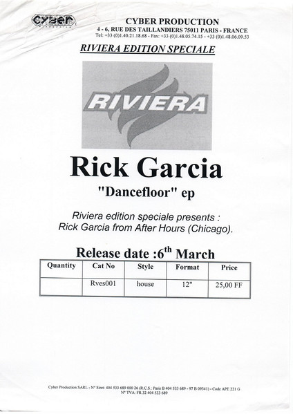 Rick Garcia vs. Disco Kidz - Dancefloor | Riviera (RIV ES01) - main Rick Garcia vs. Disco Kidz - Dancefloor | Riviera (RIV ES01) - main
