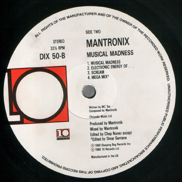 Mantronix - Music Madness | 10 Records (DIX 50) - 4 Mantronix - Music Madness | 10 Records (DIX 50) - 4