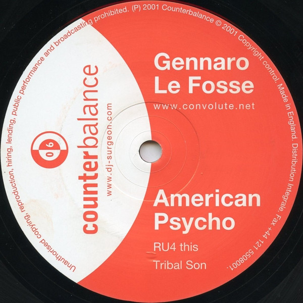 Gennaro Le Fosse - American Psycho | Counterbalance (CBX006)