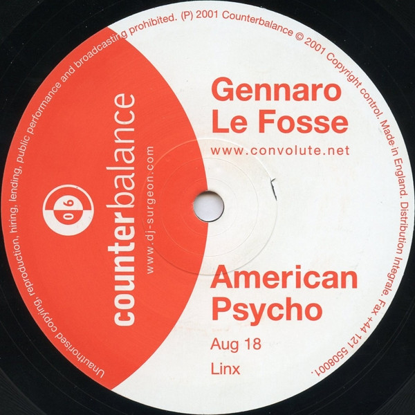 Gennaro Le Fosse - American Psycho | Counterbalance (CBX006) - 2