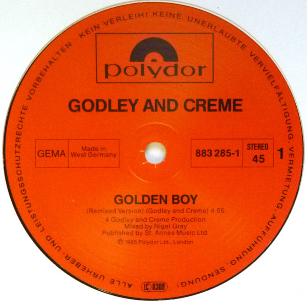 Godley & Creme - Golden Boy (Remixed Version) | Polydor (883 285-1) - 3