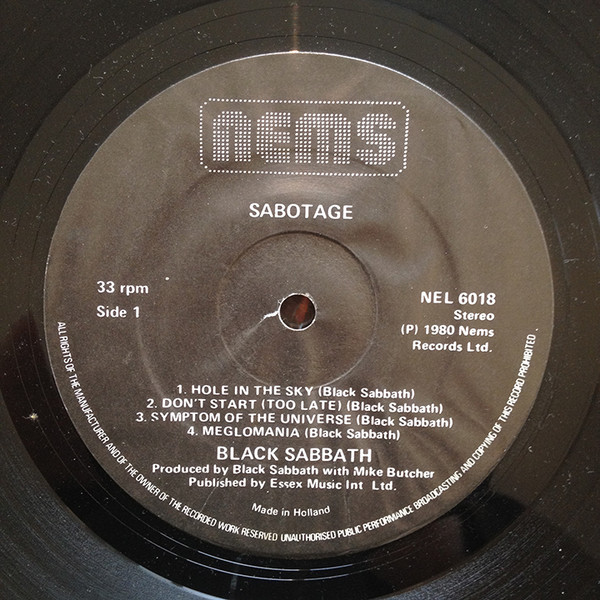 Black Sabbath - Sabotage | NEMS (NEL 6018) - 4