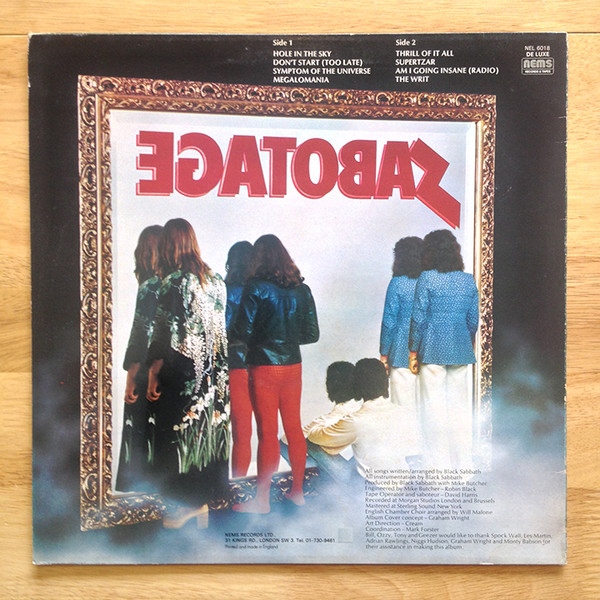 Black Sabbath - Sabotage | NEMS (NEL 6018) - 3