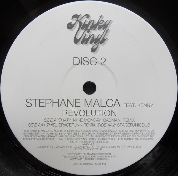 Stephane Malca Feat. Ken Norris - Revolution (Disc 2) | Kinky Vinyl (KINK 8 D2) - main