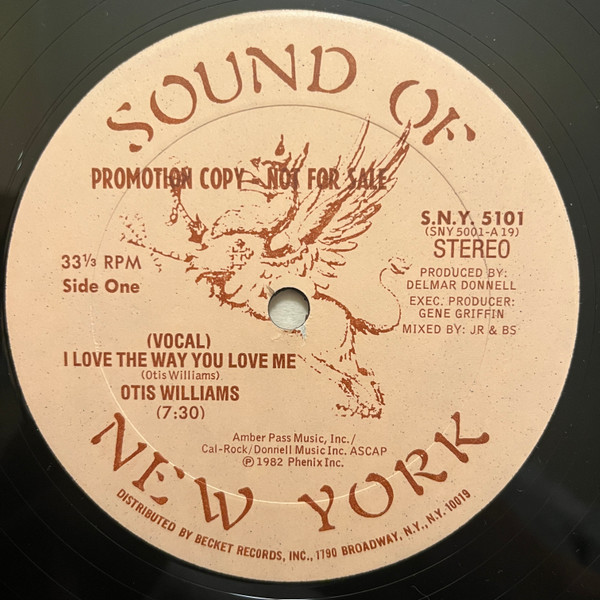 Otis Williams - I Love The Way You Love Me | Sound Of New York (S.N.Y. 5101)