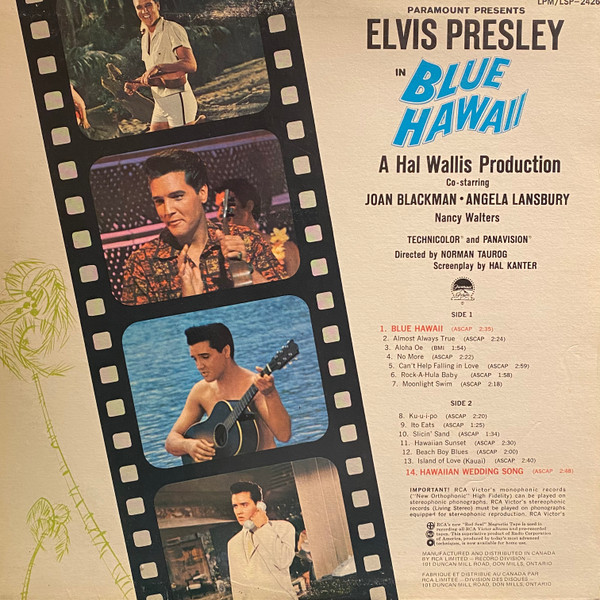 Elvis Presley - Blue Hawaii (Soundtrack) | RCA Victor (LSP-2426) - 2 Elvis Presley - Blue Hawaii (Soundtrack) | RCA Victor (LSP-2426) - 2