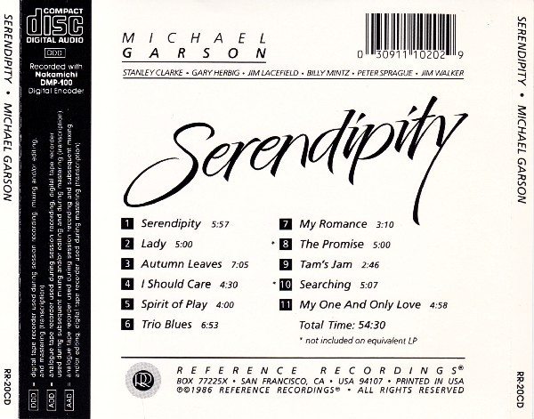 Mike Garson - Serendipity | Reference Recordings (RR-20CD) - 2