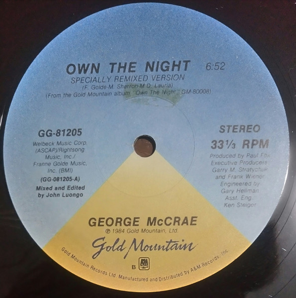 George McCrae - Own The Night | Gold Mountain (GG-81205) - main