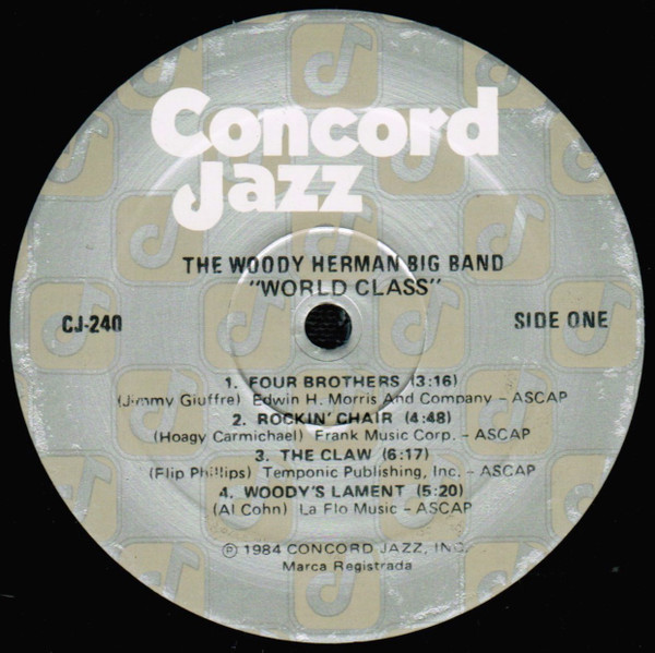 The Woody Herman Big Band With Special Guests Al Cohn , Med Flory , Sal Nistico , Flip Phillips - World Class | Concord Jazz (CJ-240) - 3