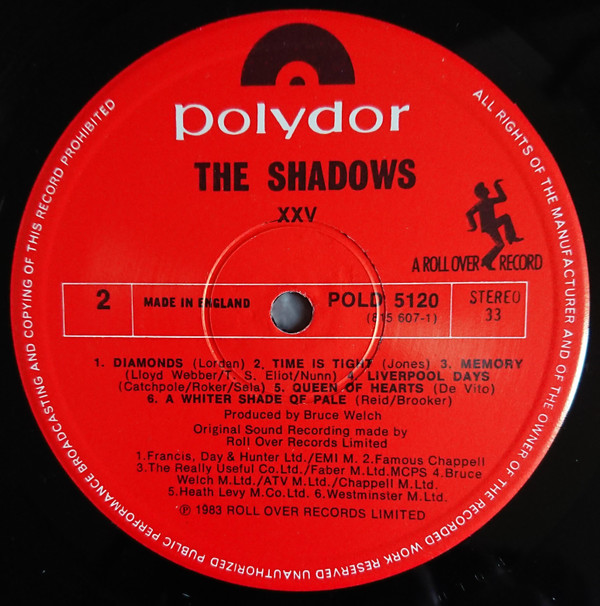 The Shadows - XXV | Polydor (POLD 5120) - 3 The Shadows - XXV | Polydor (POLD 5120) - 3