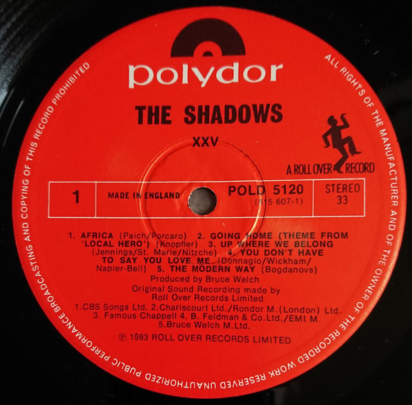 The Shadows - XXV | Polydor (POLD 5120) - 2 The Shadows - XXV | Polydor (POLD 5120) - 2