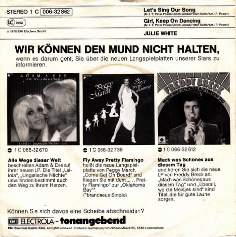 Julie White - Let's Sing Our Song | Columbia (1 C 006-32 862) - 2